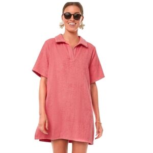 Tuckernuck-Pomander Place Polo Dress Large Terry Cloth Pink Pullover EUC